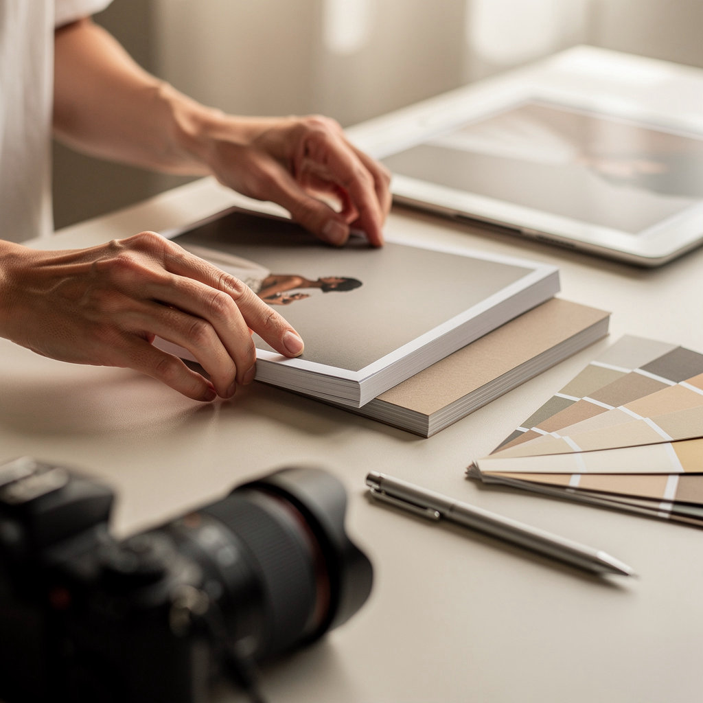 Natalya Fiore Photography & Design studio in San Diego, CA creating custom photo albums and design layouts for clients