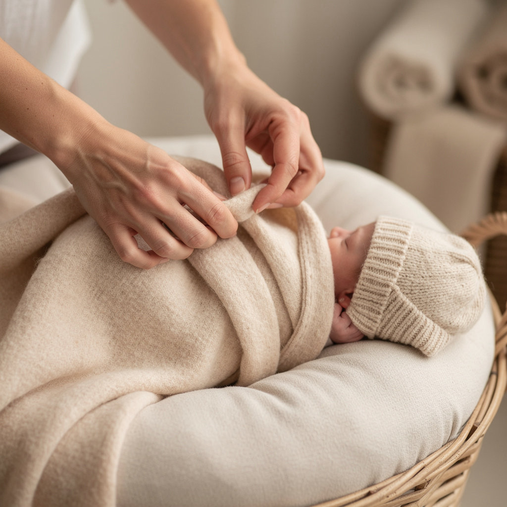 Natalya Fiore Photography & Design artistic newborn photography session in San Diego, capturing delicate details with safety and warmth